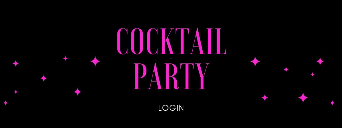 cocktail party banner login page