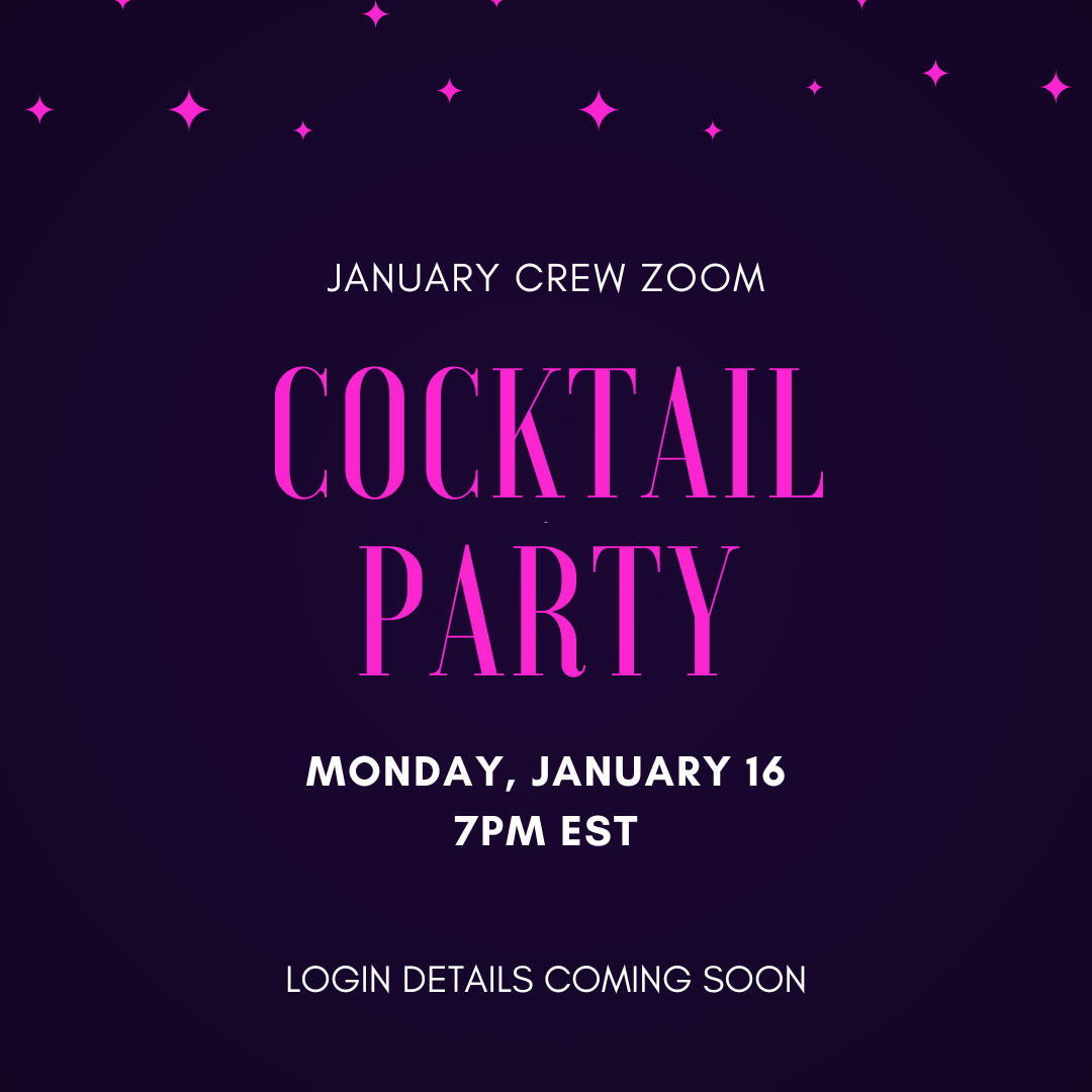 cocktail party crew zoom announcement