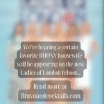 blurred image of women with copy over it talking about RHONY and Ladies of London