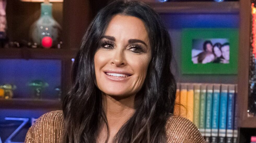 Kyle Richards smiles during an appearance on WWHL