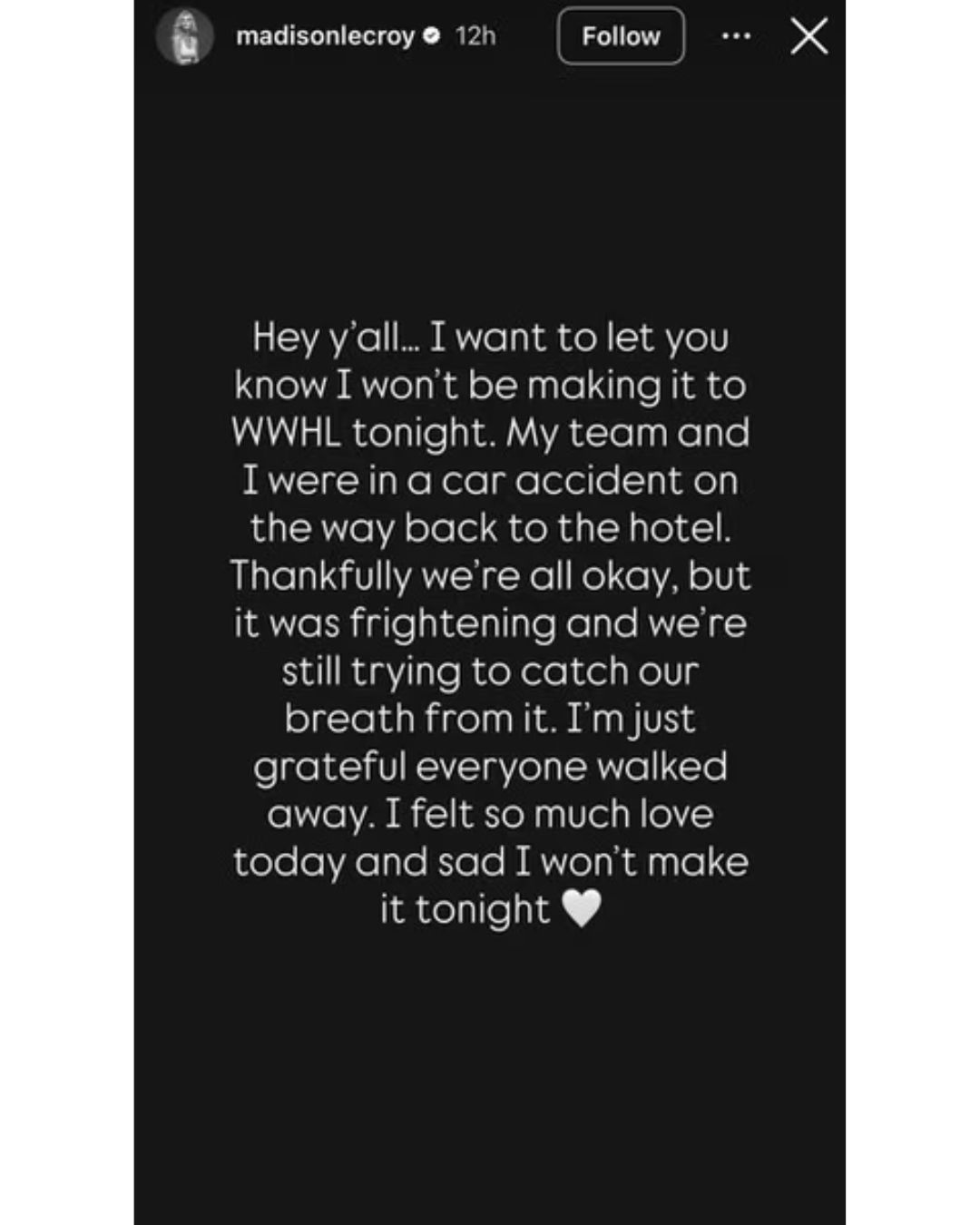 Southern Charm star Madison LeCroy shared the news on Instagram