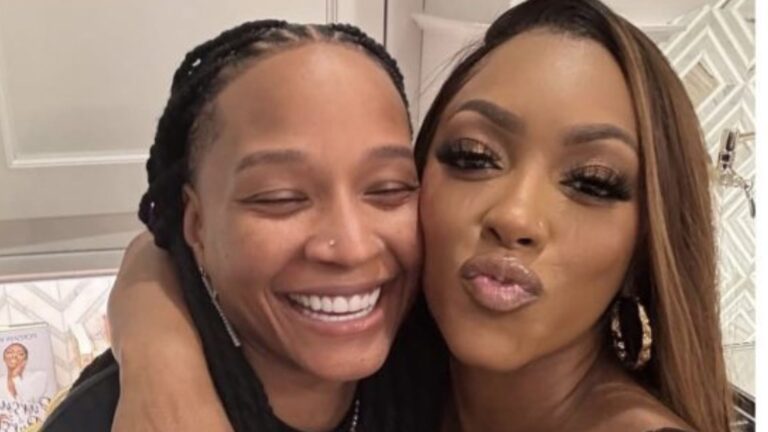 Porsha Williams posses with Patrice Sway McKinney